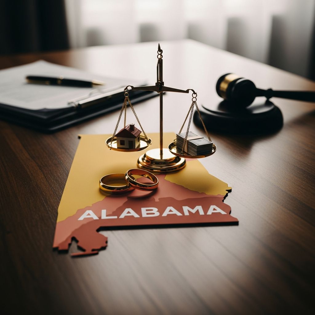 Learn how Alabama classifies, protects, and divides marital and separate property before, during, and after marriage.