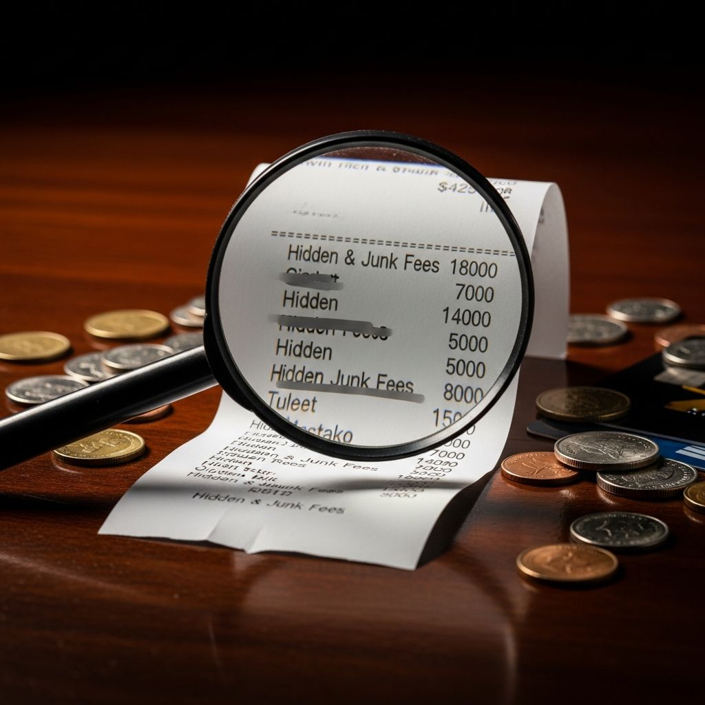Learn how to spot, avoid, and report hidden and junk fees so you pay the real price, not surprise charges added at the last second.