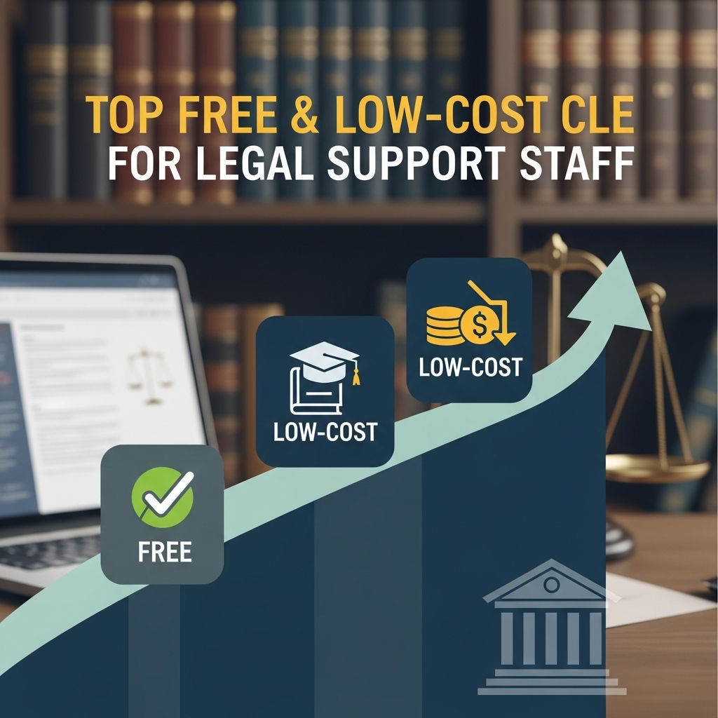 Top Free & Low-Cost CLE for Legal Support Staff Affordable continuing education options to advance your legal support career without breaking the bank.