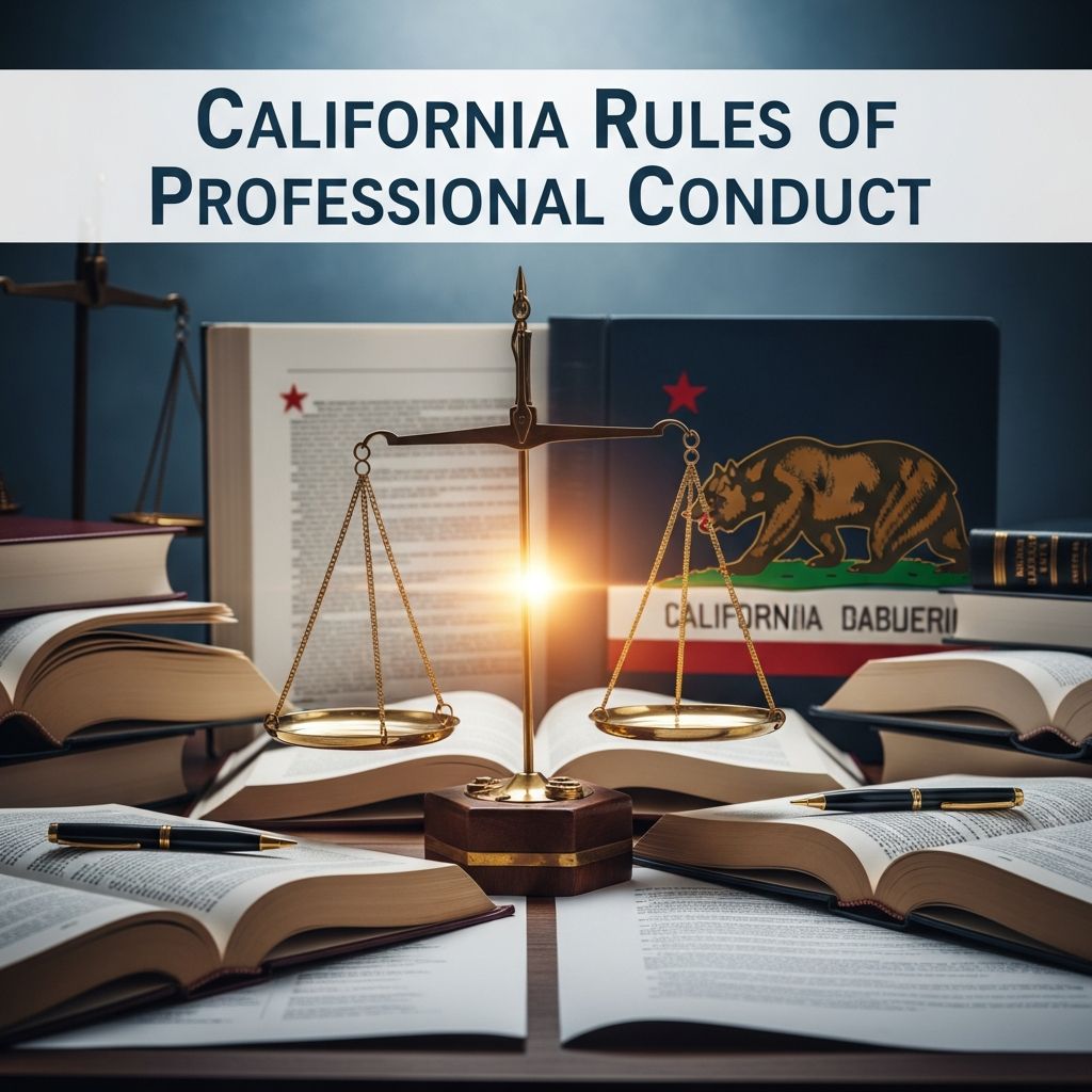 A detailed guide to understanding and applying California's professional conduct rules for attorneys.