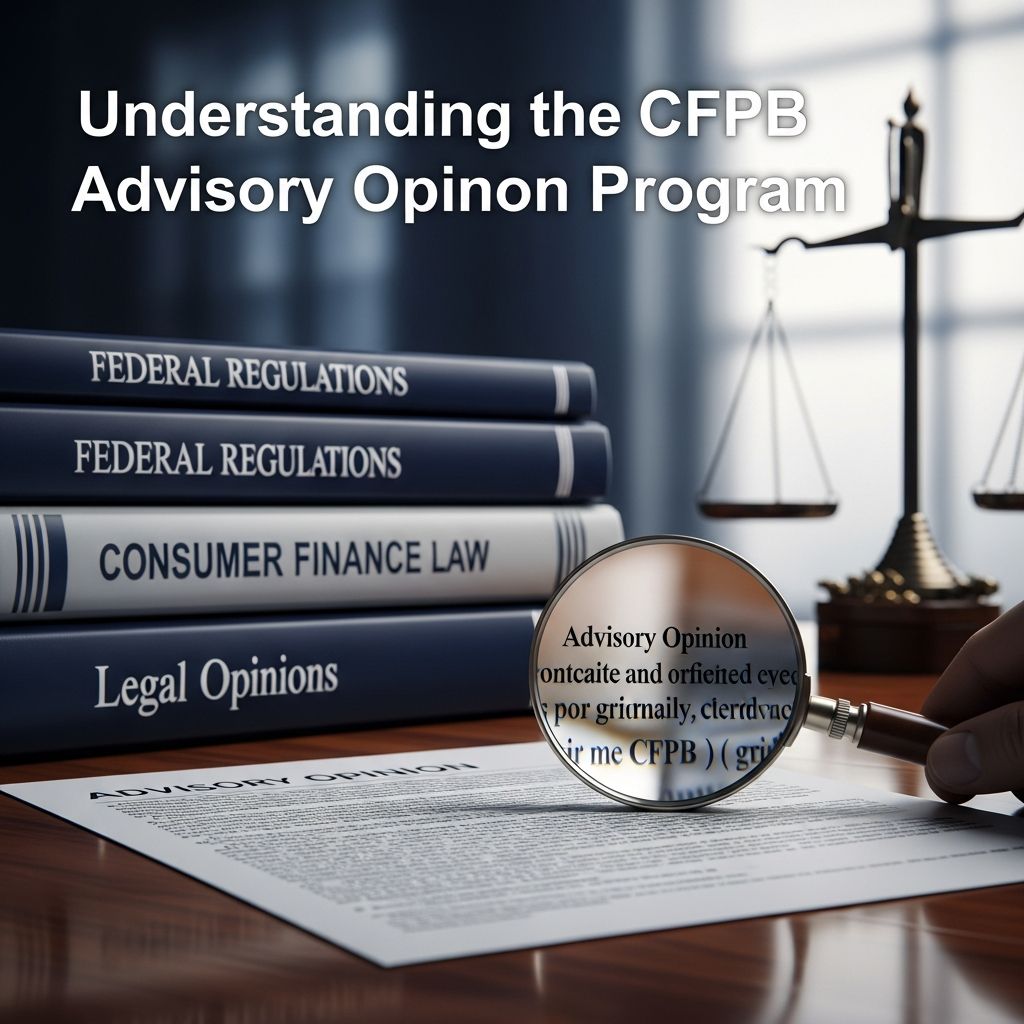 Learn how the CFPB’s Advisory Opinion Program works, who can use it, and how written guidance can reduce regulatory uncertainty.