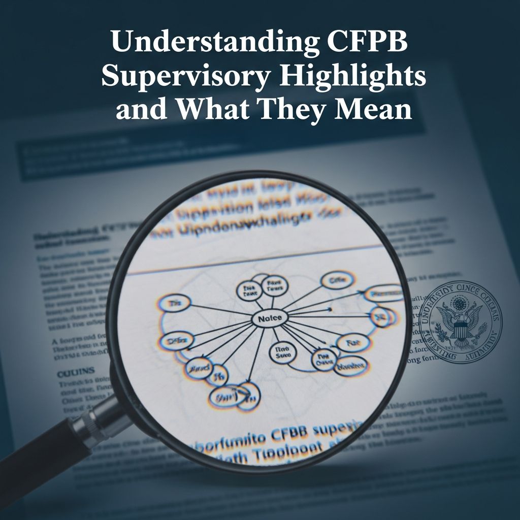 A practical explainer of CFPB Supervisory Highlights, key themes in consumer finance exams, and how institutions can respond.