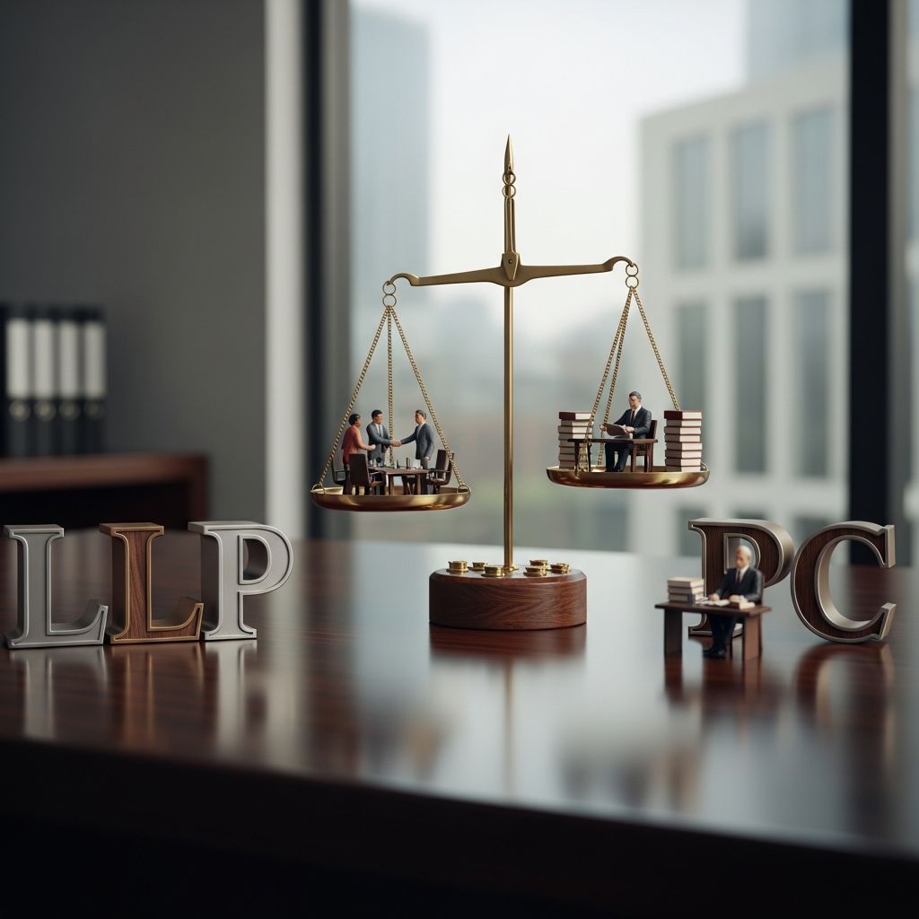 Understand how LLPs and professional corporations impact liability, taxes, governance, and long-term growth for your expanding law firm.