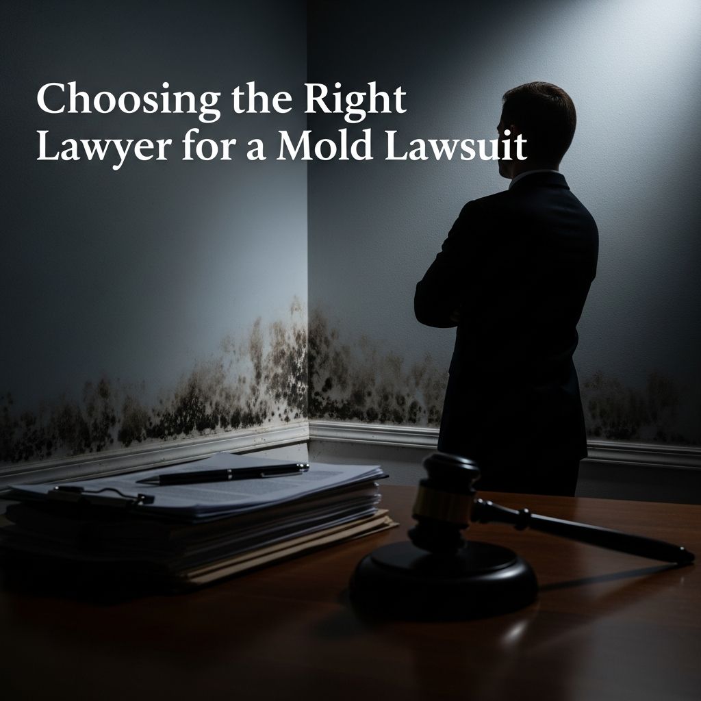 Choosing the Right Lawyer for a Mold Lawsuit Learn how to evaluate, hire, and work with an attorney when toxic mold in a home or building leads to property damage or health problems.