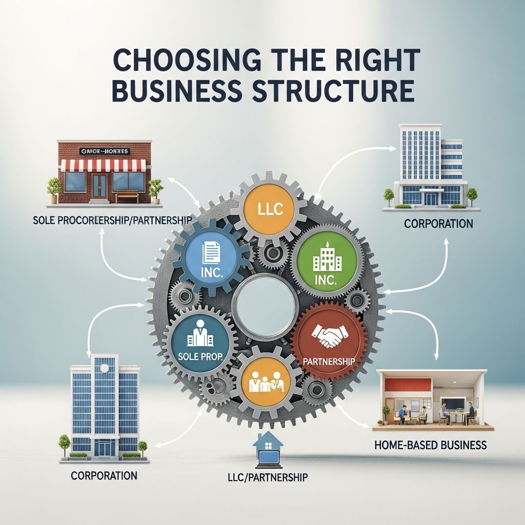 Navigate the legal and tax implications of sole proprietorships, LLCs, S-corps, and C-corps to build a strong foundation.
