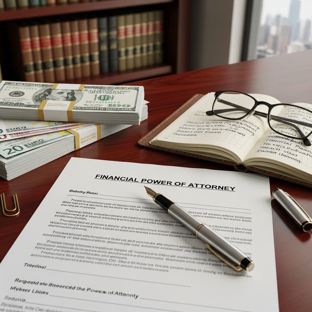 Learn how to safely prepare a financial power of attorney, choose an agent, and follow key legal formalities on your own.