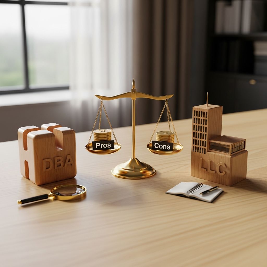 Understand how DBAs and LLCs differ in liability, cost, taxes, and branding so you can choose the right setup for your business.