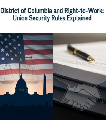 Understand how the District of Columbia treats right-to-work issues, union membership, and fee requirements in unionized workplaces.