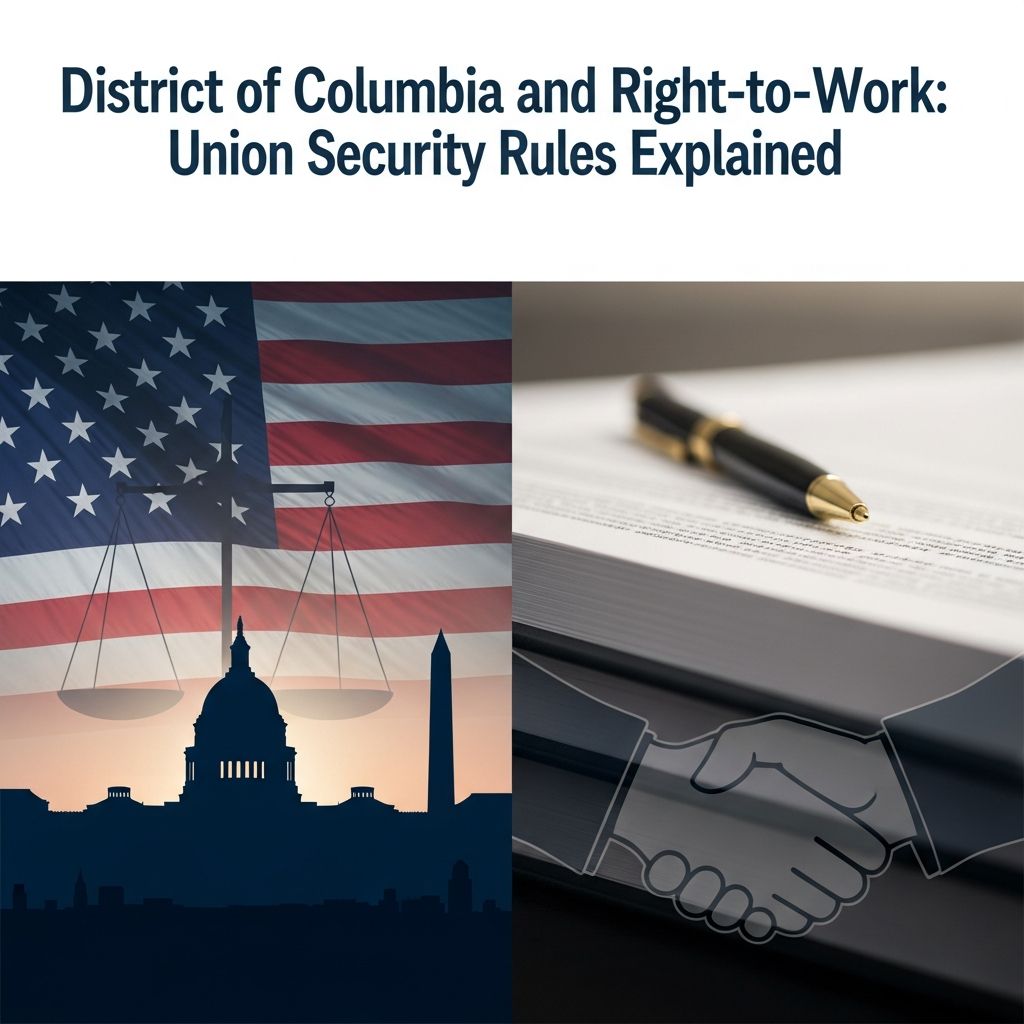 District of Columbia and Right-to-Work: Union Security Rules Explained Understand how the District of Columbia treats right-to-work issues, union membership, and fee requirements in unionized workplaces.