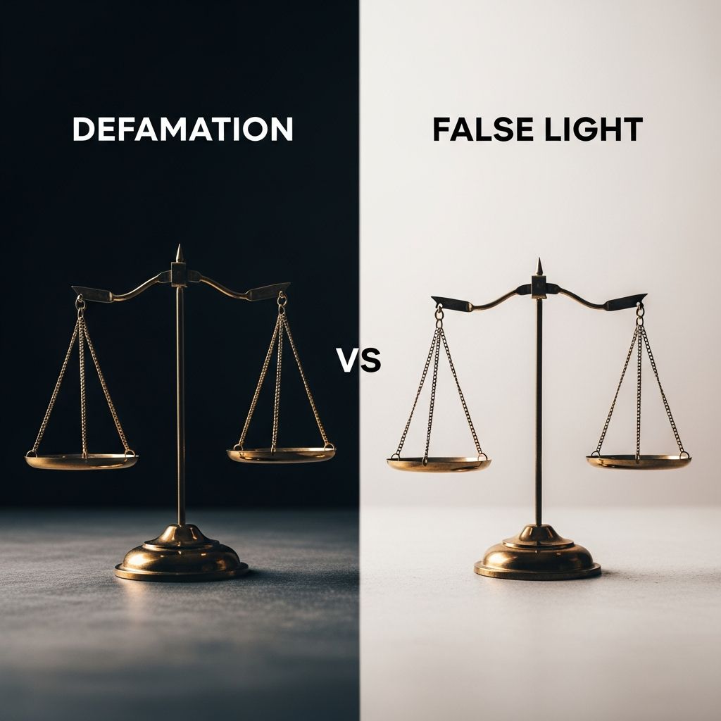 Understanding how defamation and false light differ in privacy, reputation, and legal standards.