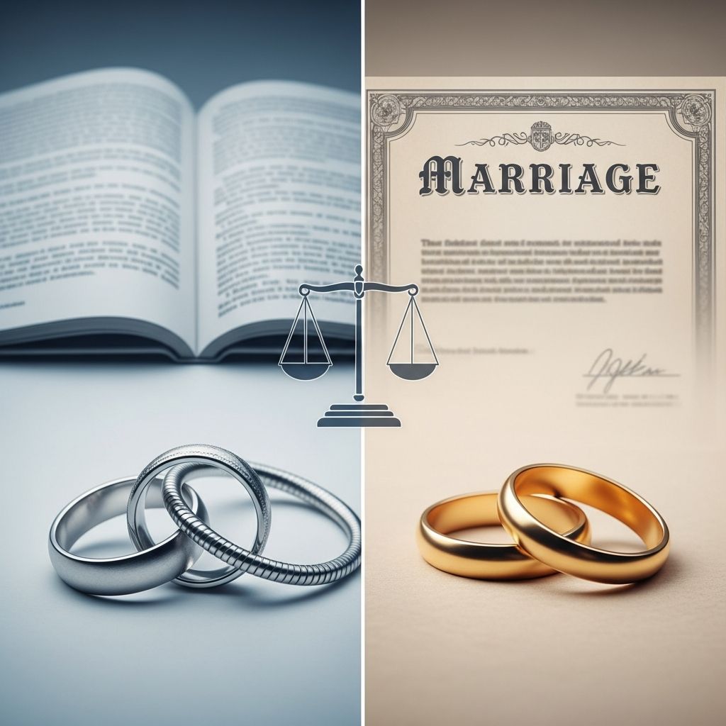 Understand how domestic partnerships and marriages differ in recognition, benefits, taxation, and daily legal protections.