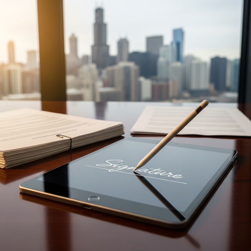 How Illinois law treats electronic signatures and their role in modern eFiling practices.