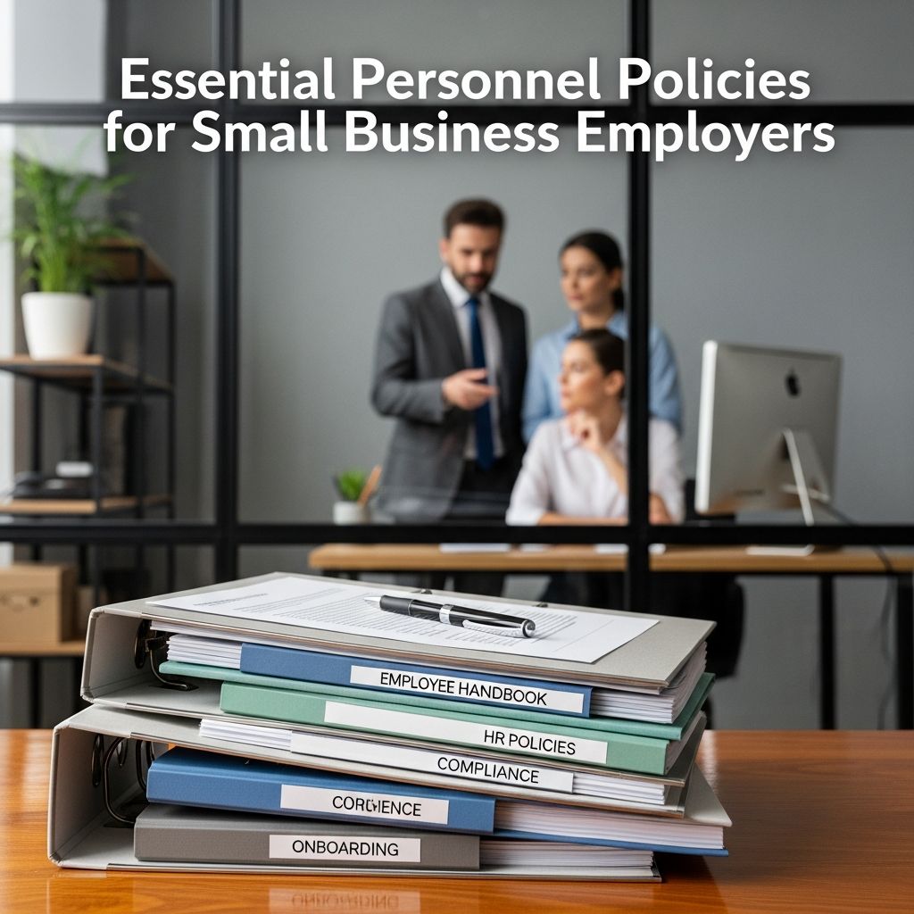 Learn how clear, compliant personnel policies help small businesses manage employees fairly, reduce legal risk, and support sustainable growth.
