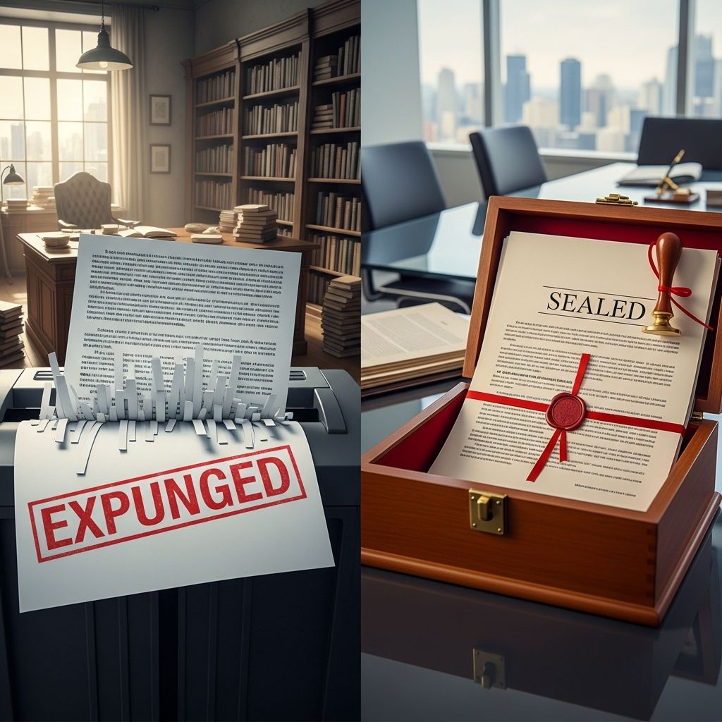 Expunged vs. Sealed Records: A Practical Legal Guide Understand how expunged and sealed criminal records differ, who can still see them, and how these options may help you move forward.
