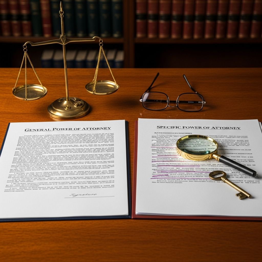 Understand how general and specific powers of attorney differ so you can choose the right tool to protect your finances and legal affairs.