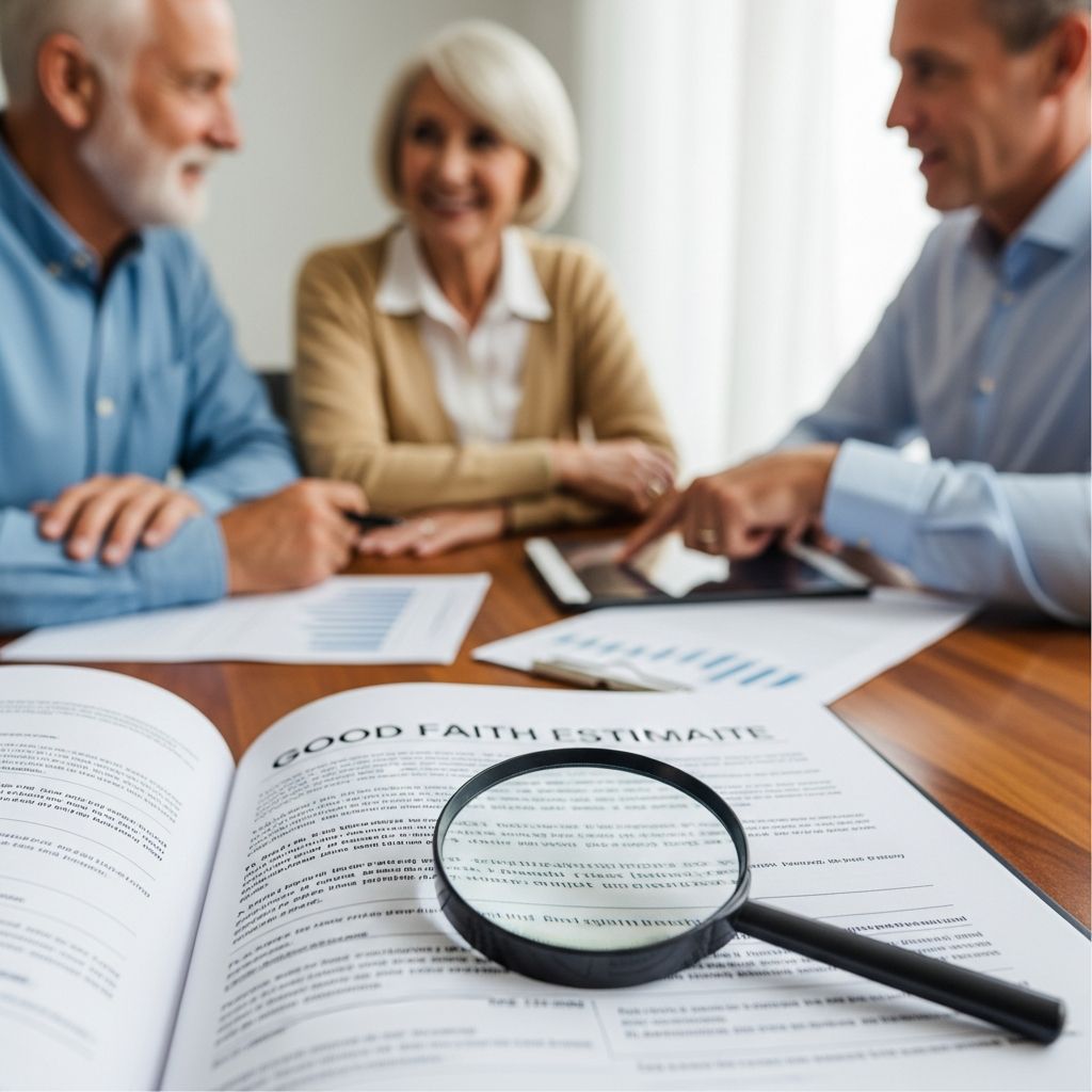 Learn how Good Faith Estimates help you see, compare, and question the real costs of a reverse mortgage before you commit.