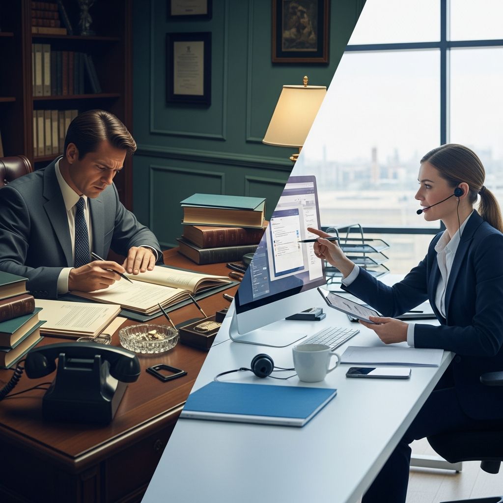 From paper files to digital workflows, discover how modern tools and culture are reshaping the lawyer’s day.