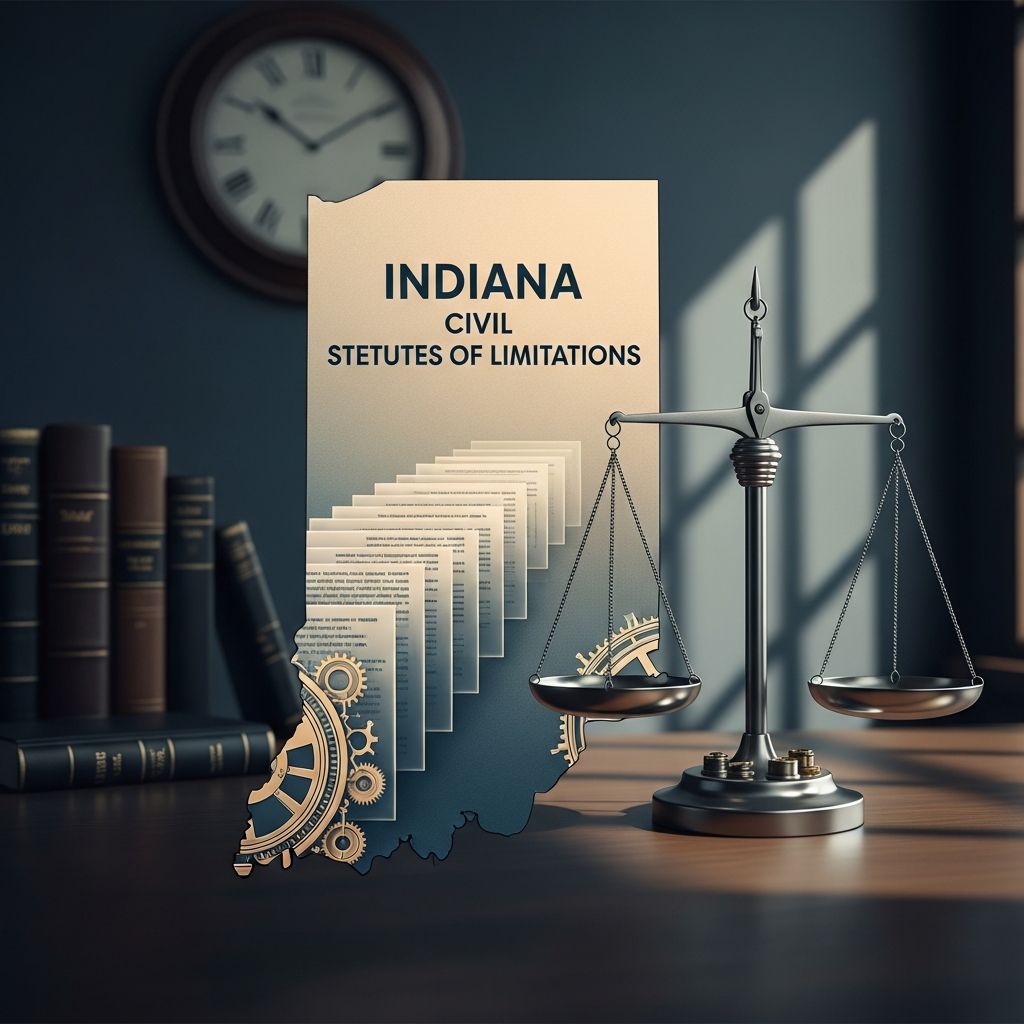 Understand Indiana’s civil filing deadlines, key exceptions, and how different time limits apply to injuries, contracts, property, and more.