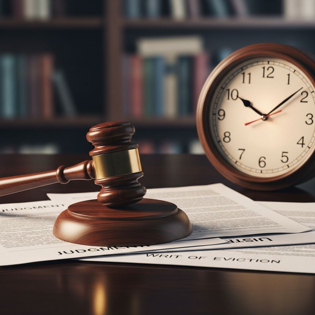 Understand how eviction judgments and writs work and what last-minute options you may still have to protect your housing.