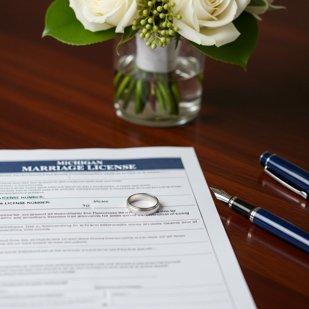 Understand Michigan’s marriage license rules, documents, timing, and fees before your wedding day arrives.