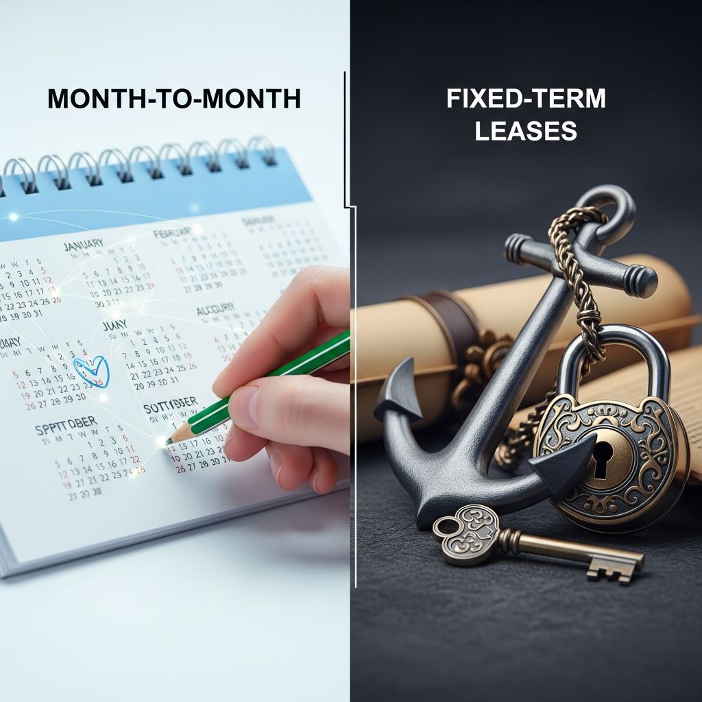 Understand the legal, financial, and practical trade-offs between month-to-month and fixed-term leases before you sign.