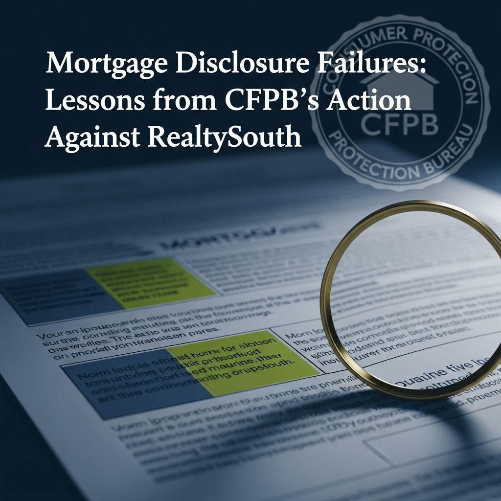 How the CFPB’s enforcement against RealtySouth highlights the risks of mortgage disclosure violations and what homebuyers must know.