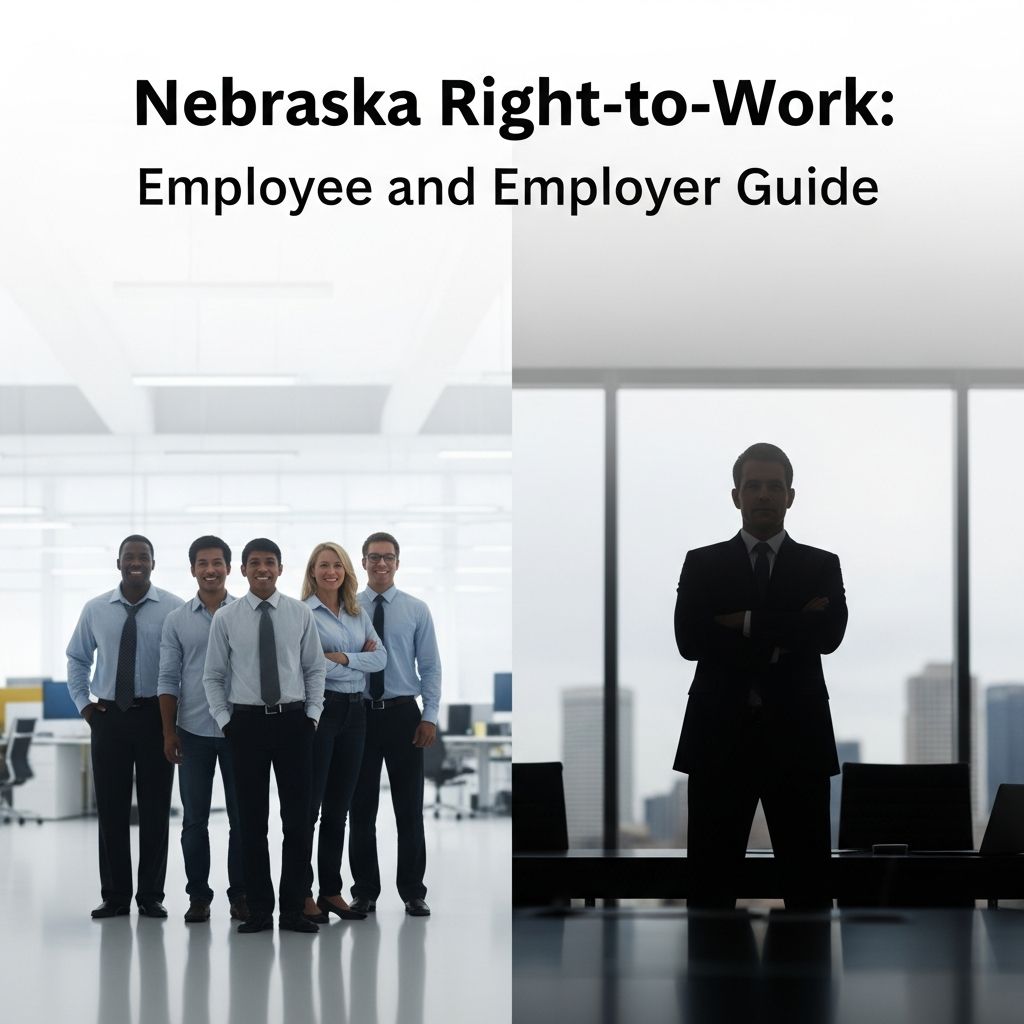 Nebraska Right-to-Work: Employee and Employer Guide Understand how Nebraska’s right-to-work rules protect workers’ choices on union membership and shape workplace rights and obligations.
