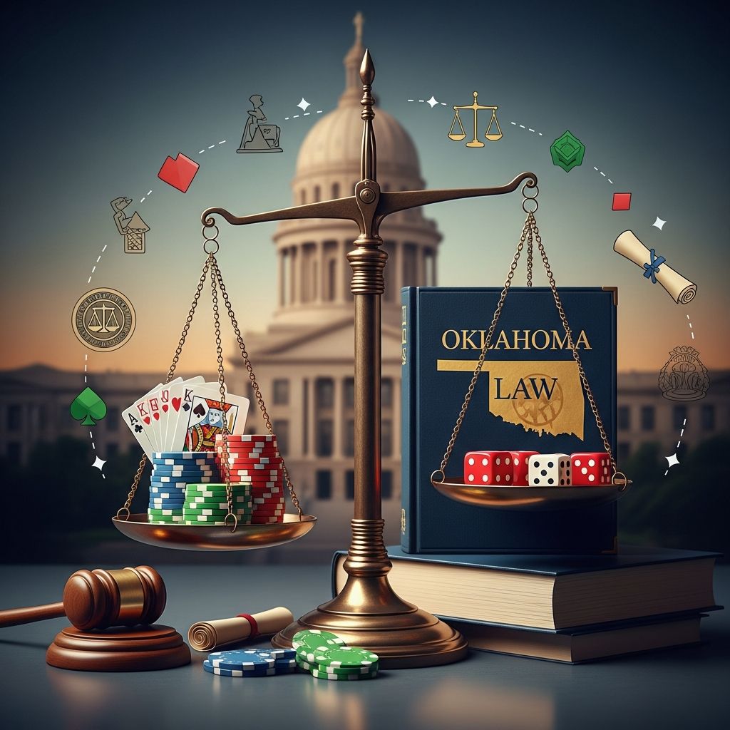 Learn how Oklahoma regulates casinos, tribal gaming, charitable games, and betting, and what activities are illegal.