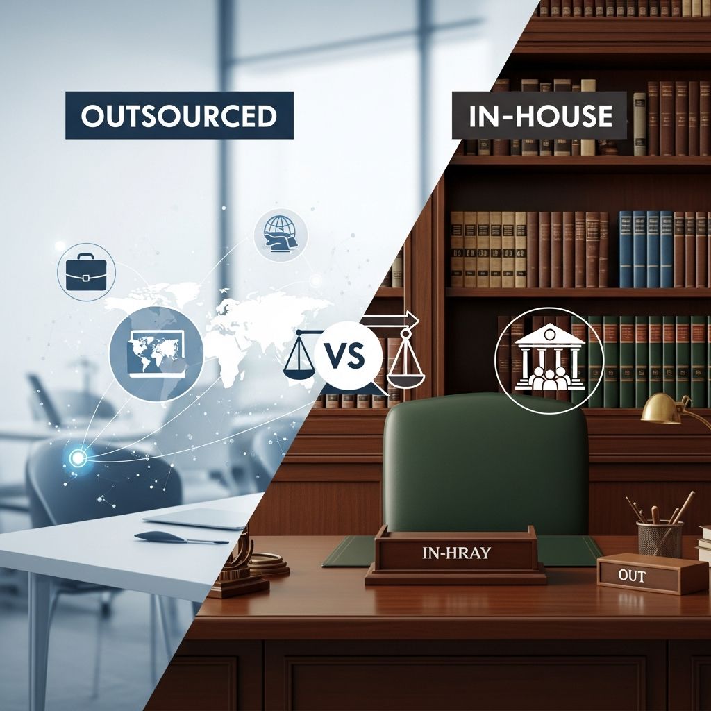 Learn how to compare outsourced and in-house legal support, weigh costs and risks, and design the right model for your organization.