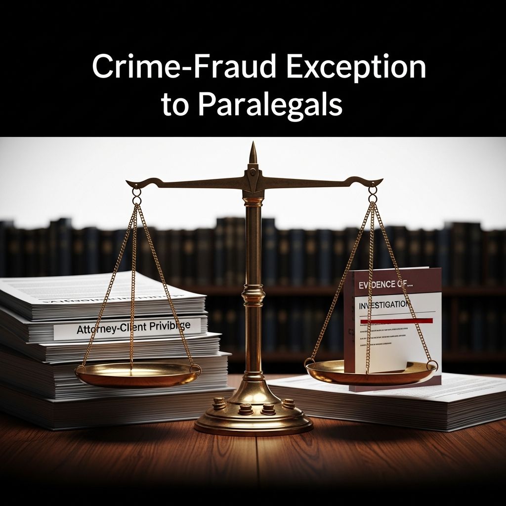 Understanding how the crime-fraud exception affects paralegals and legal ethics in practice.