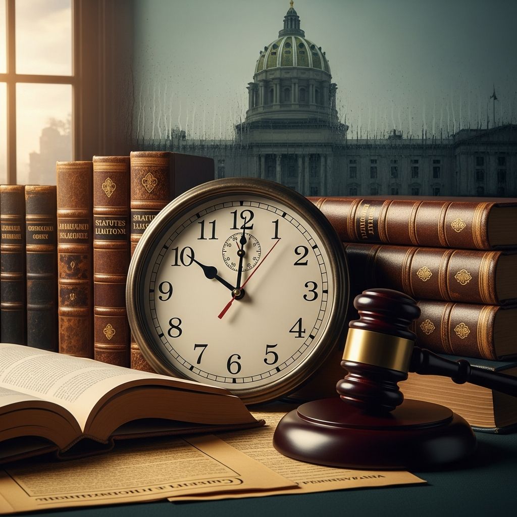 Learn how Pennsylvania’s civil statute of limitations deadlines work, including key time limits, exceptions, and practical filing tips.