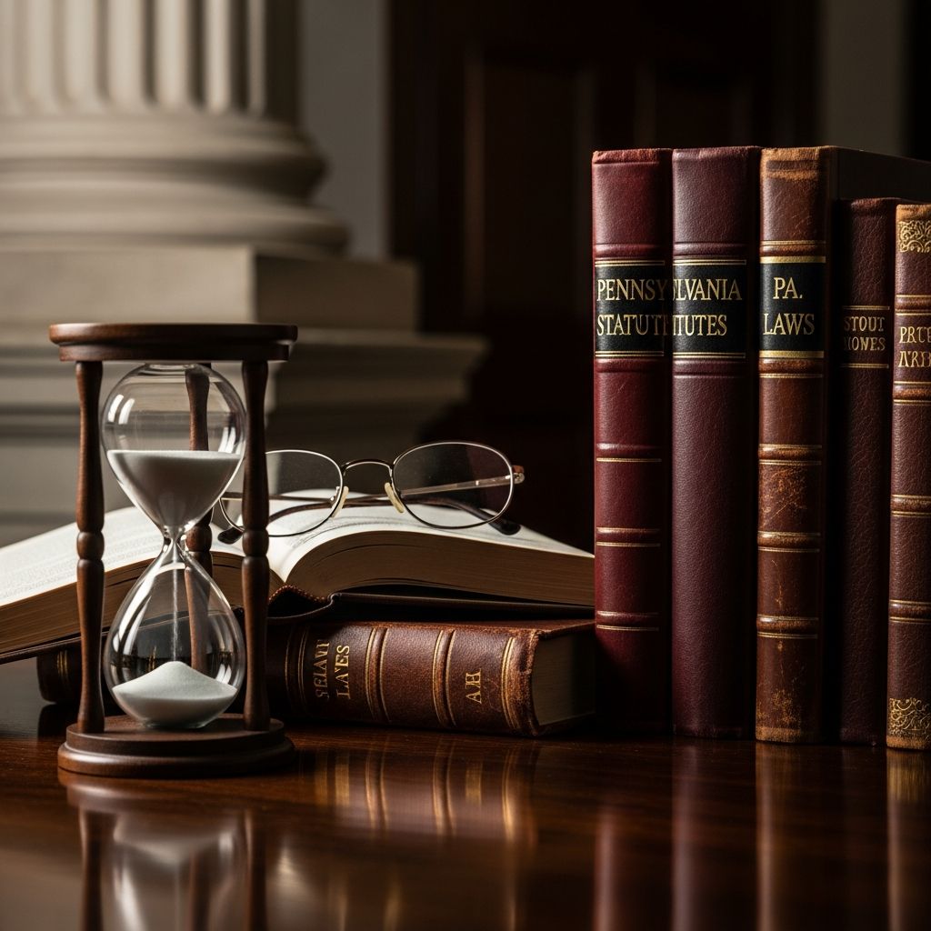 A clear guide to Pennsylvania’s time limits for filing criminal and civil claims.