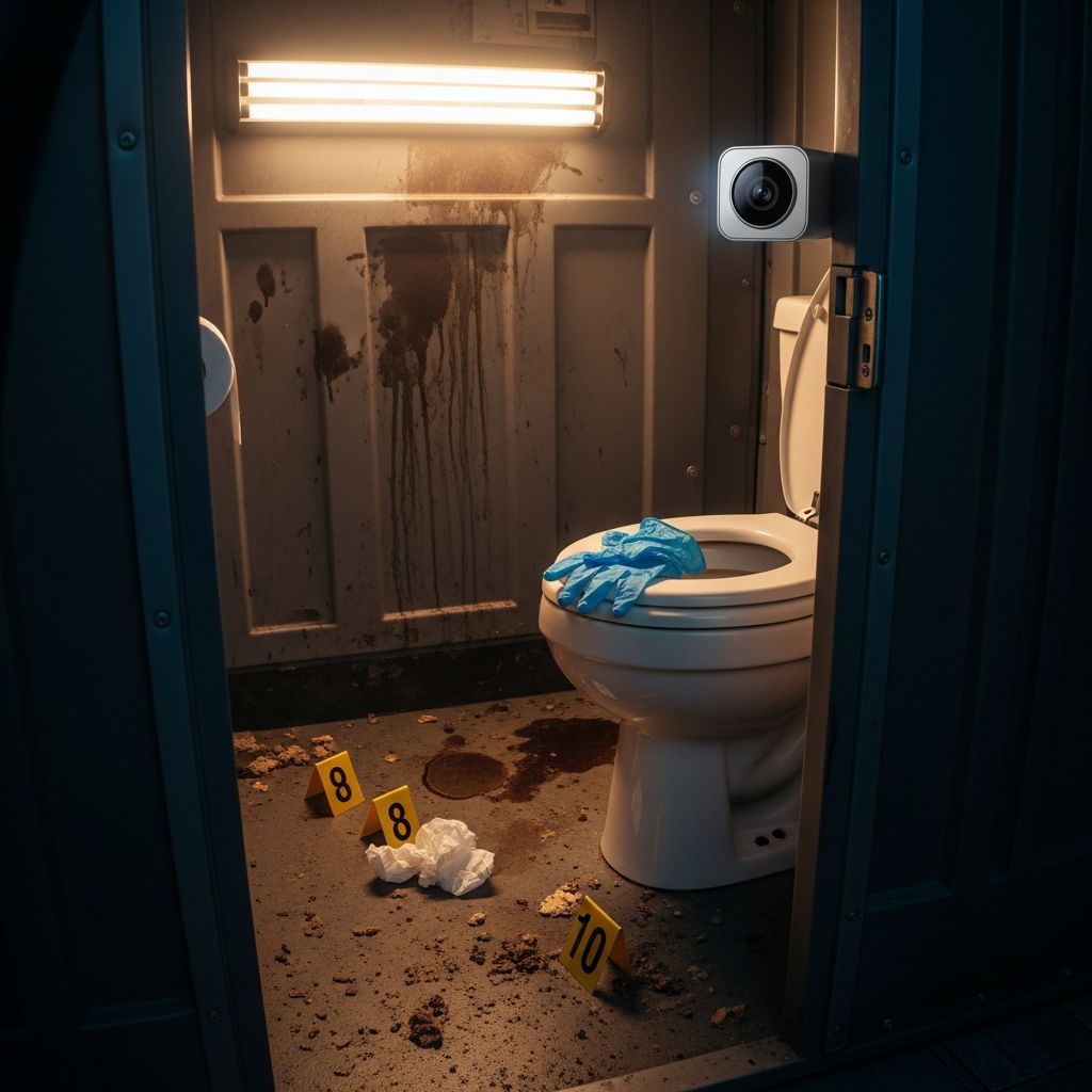 How hidden cameras in portable toilets expose the limits of privacy, consent, and criminal law in modern public spaces.