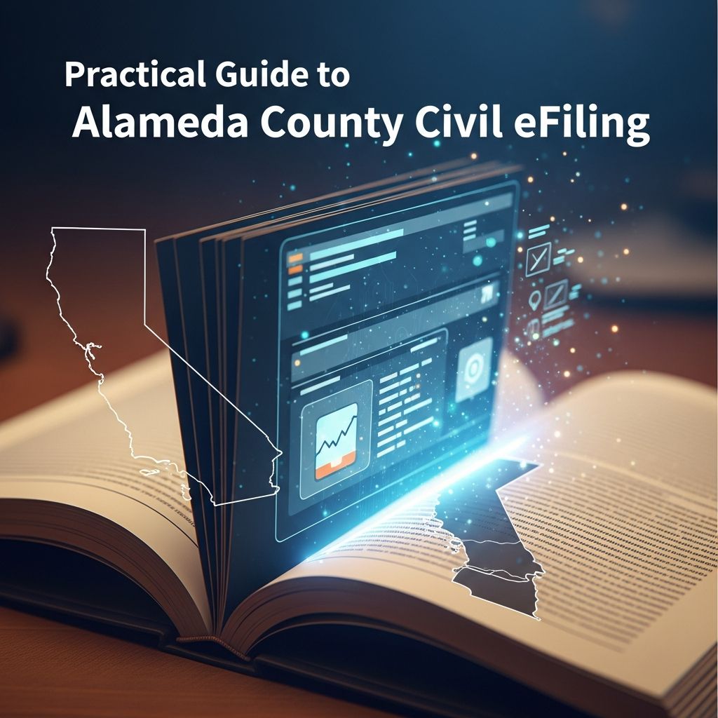Understand how Alameda County civil eFiling works, from case eligibility and EFSPs to eService, fees, timelines, and common mistakes.