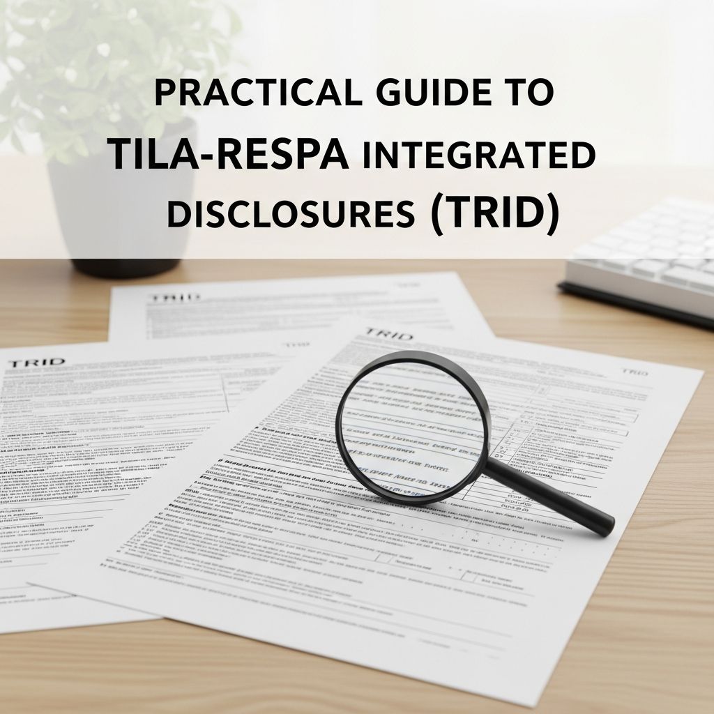 Understand how TRID loan estimate and closing disclosure rules shape mortgage timelines, costs, and compliance responsibilities.