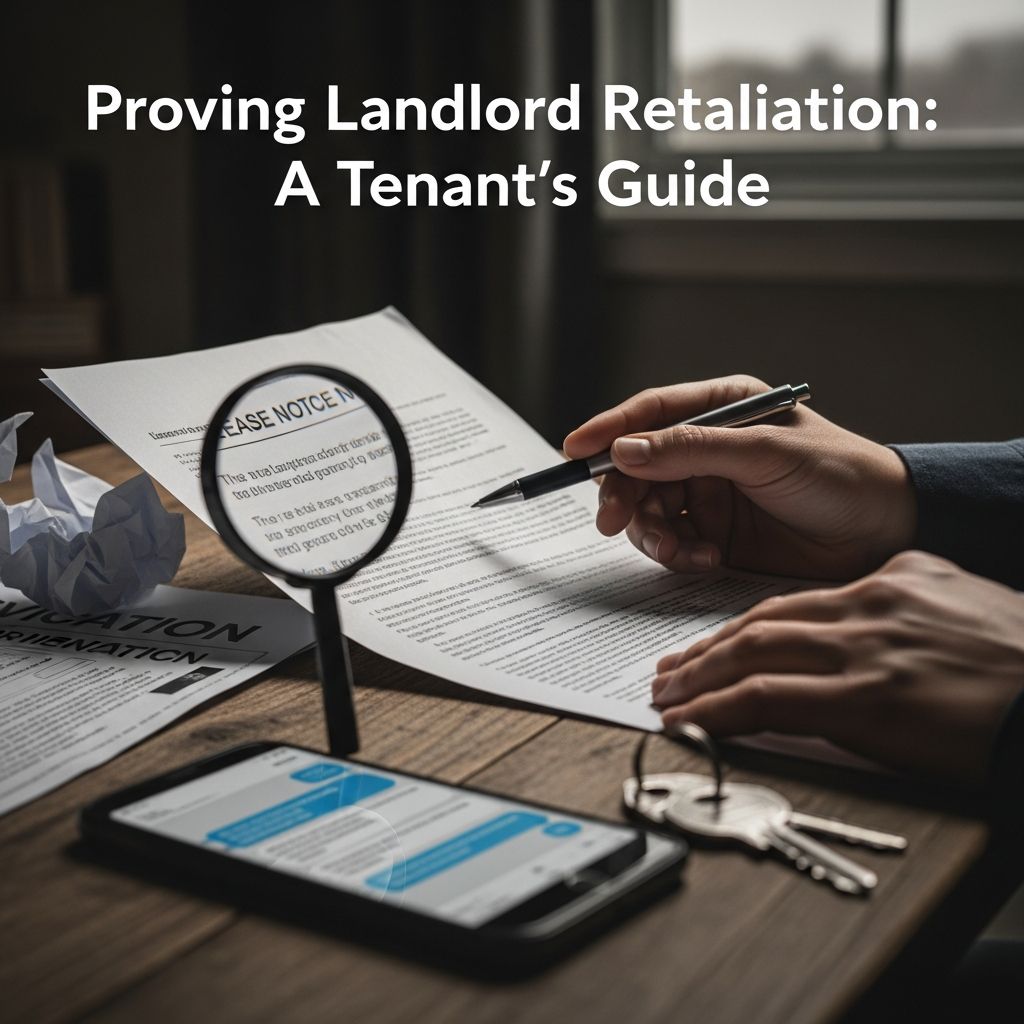 Learn how to recognize, document, and legally prove retaliatory conduct by your landlord after you assert your rental rights.