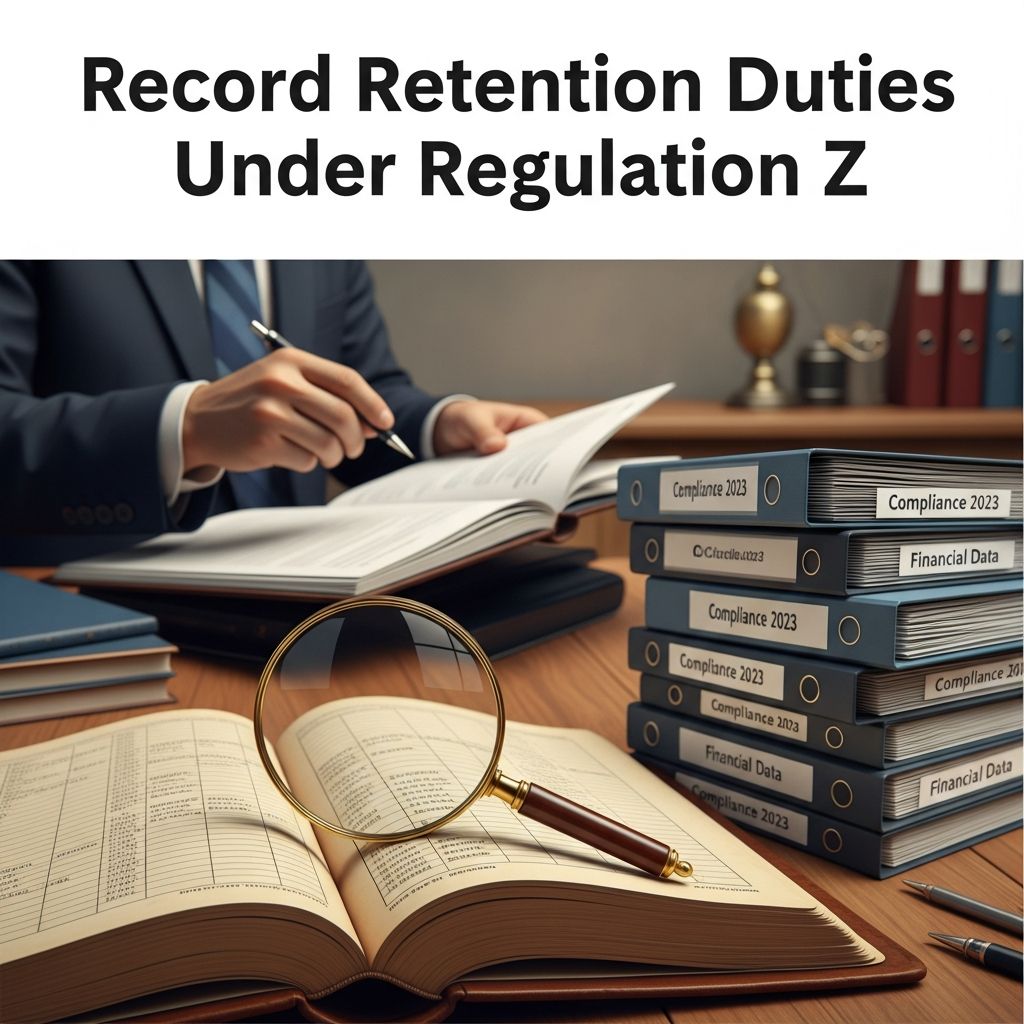 Understand how long and what kind of Truth in Lending records creditors and loan originators must keep to comply with Regulation Z.