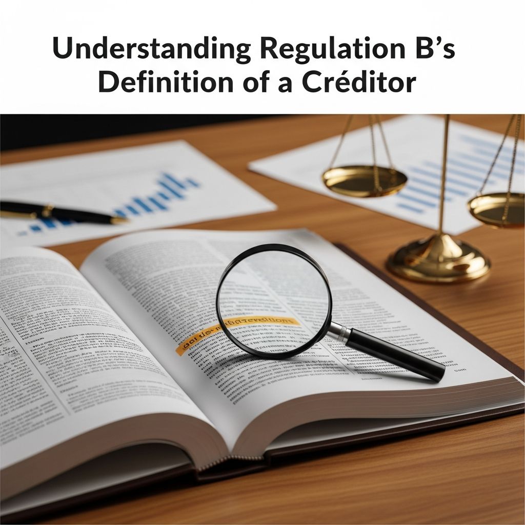 A practical guide to how Regulation B defines creditors and participants in the credit decision process.
