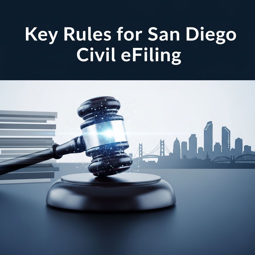 Understand the critical San Diego Superior Court civil eFiling rules, format standards, deadlines, and common rejection pitfalls.