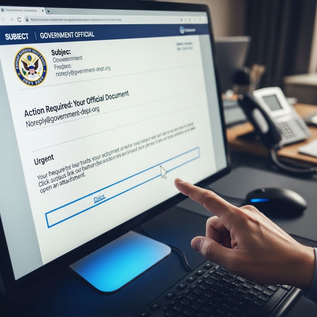 Learn how to recognize, avoid, and report phishing emails that pretend to come from high-level government offices and officials.