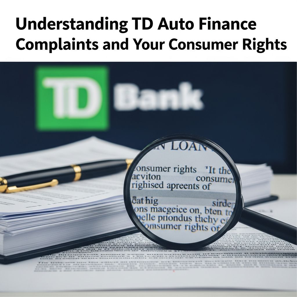 Learn how TD Auto Finance works, common complaint themes, and practical steps to protect yourself when financing a vehicle.