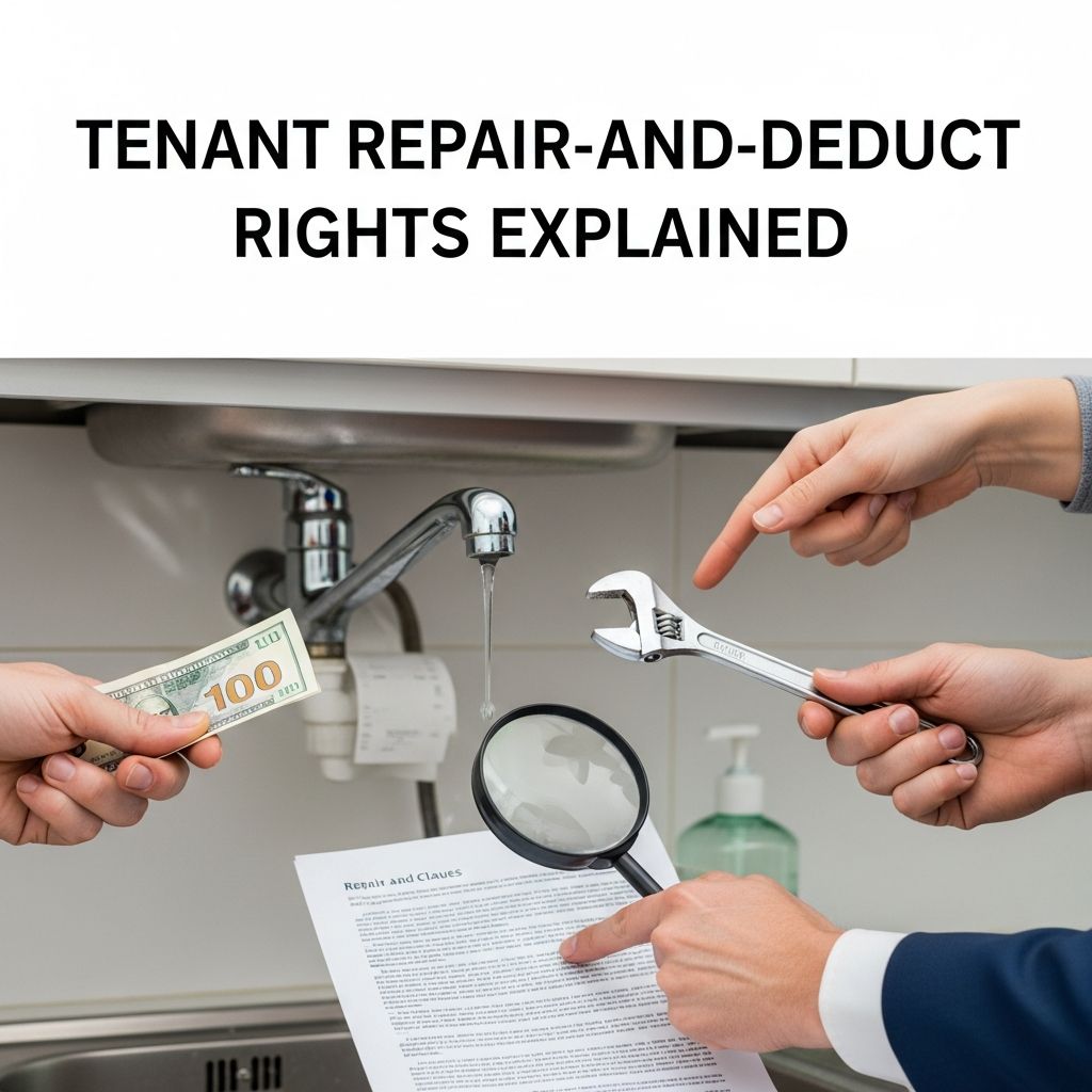 Learn when and how tenants may pay for essential repairs themselves, legally deduct the cost from rent, and avoid eviction risks.