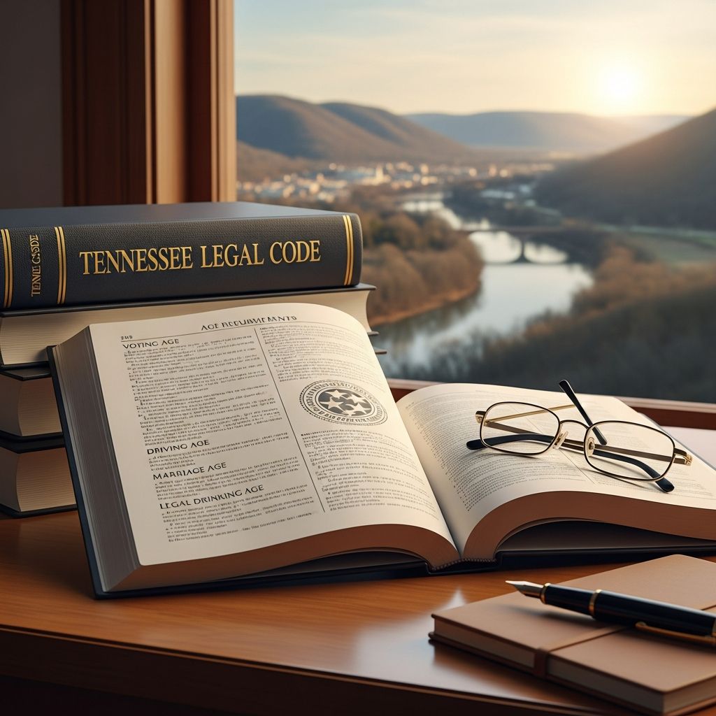 Comprehensive overview of Tennessee's legal age thresholds for various activities.