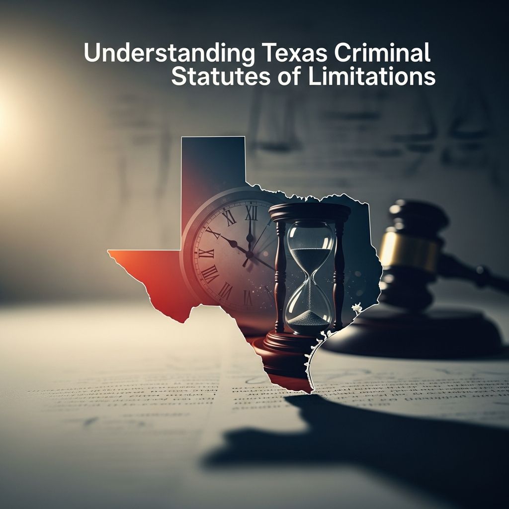 Learn how Texas criminal statutes of limitations work, how long prosecutors have to file charges, and key exceptions that can extend deadlines.