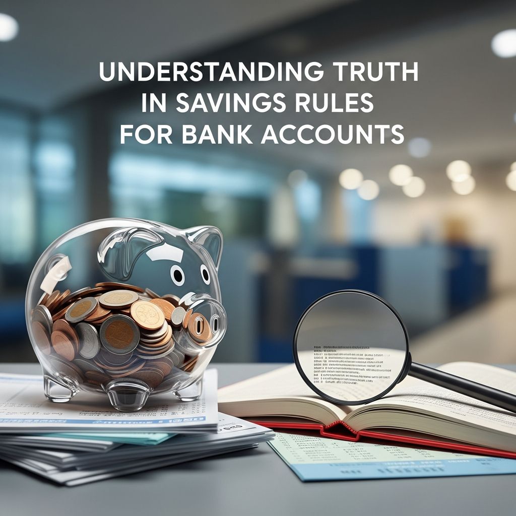 Learn how Truth in Savings rules shape bank account disclosures, interest, fees, and advertising to help you compare accounts confidently.