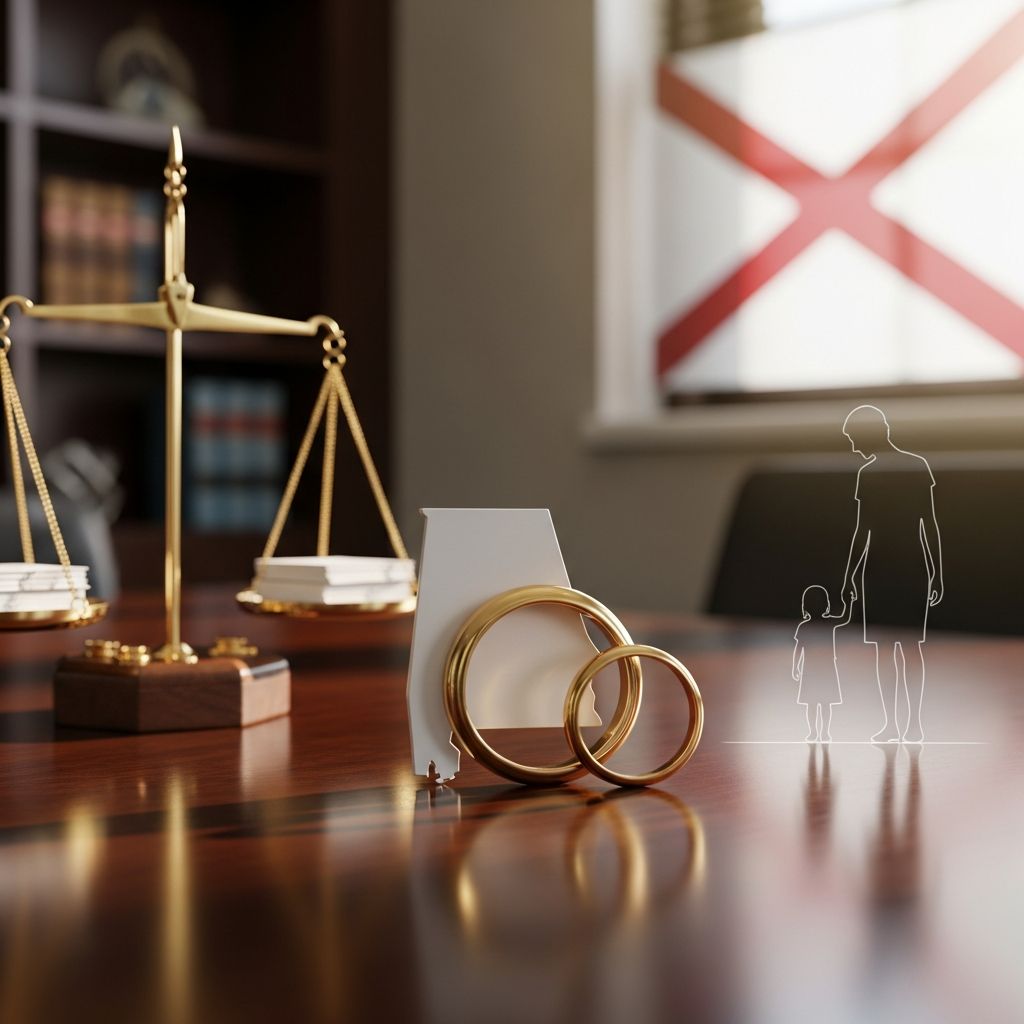 A practical guide to Alabama’s divorce, child custody, and support laws for parents and spouses.