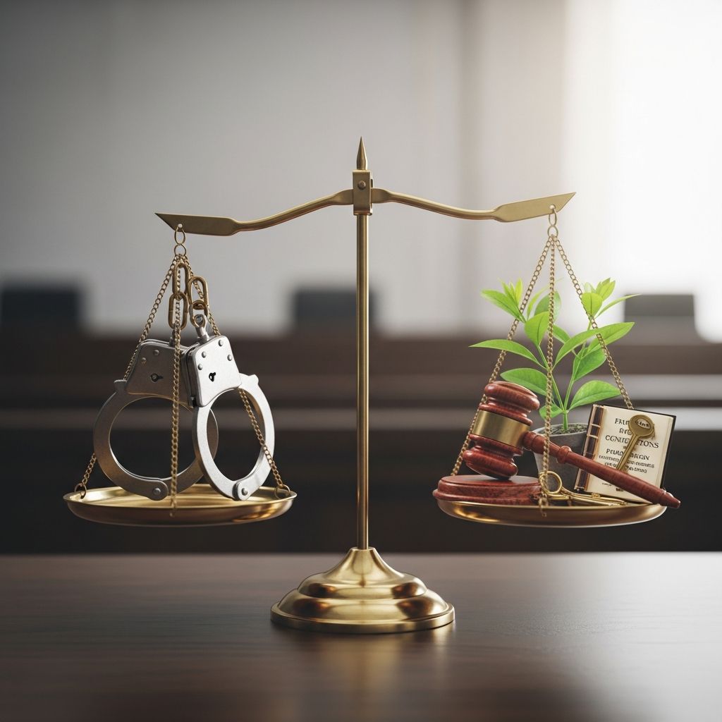 Learn how courts use non-prison penalties like probation, treatment, and community service to punish, rehabilitate, and reduce reoffending.