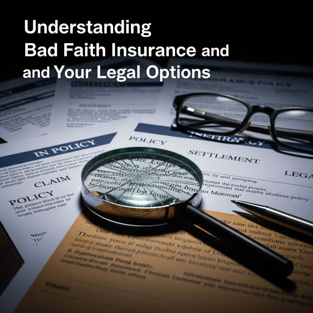 Understanding Bad Faith Insurance and Your Legal Options Learn how bad faith insurance works, how to spot unfair claim practices, and what legal remedies you may have as a policyholder.
