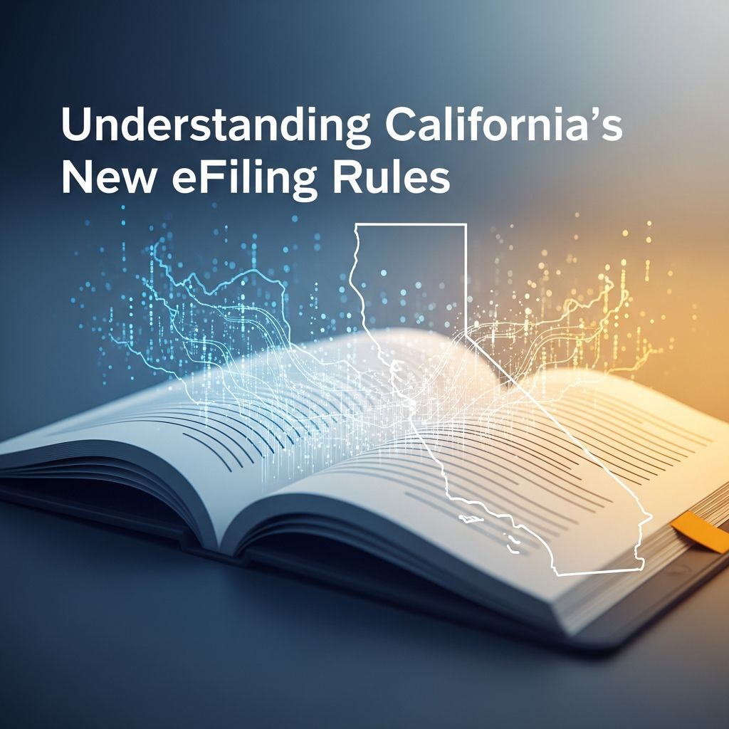 A practical guide to California’s evolving electronic filing rules, deadlines, exemptions, and best practices for legal professionals.