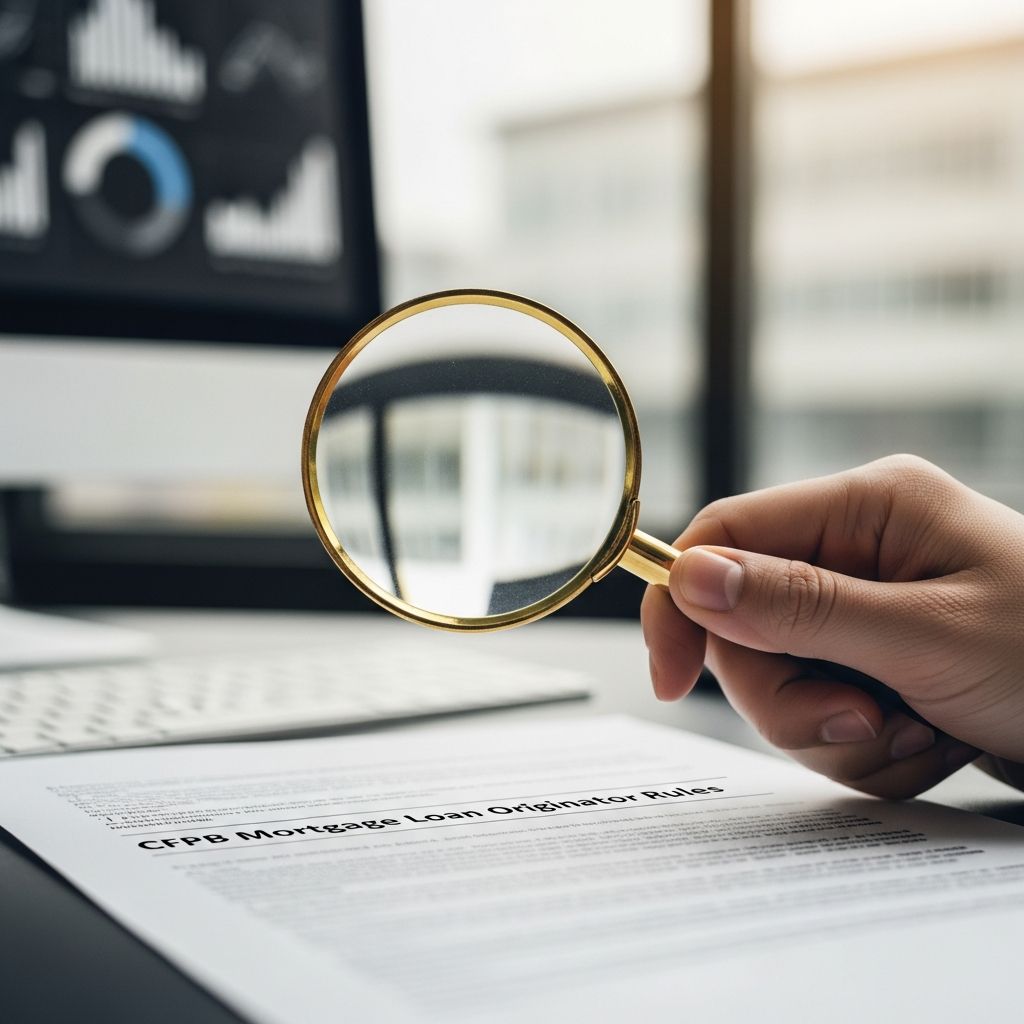 A practical guide to CFPB mortgage loan originator rules on compensation, qualifications, and consumer protections.